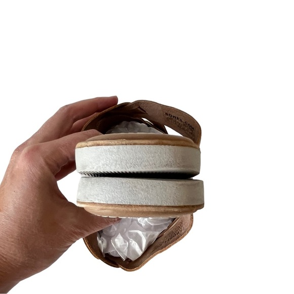 Sorel Ella slide leather sandals 10 camel - Picture 5 of 11